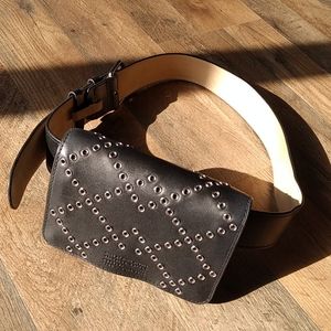 Marc Jacobs M/L black leather wallet belt Quintana